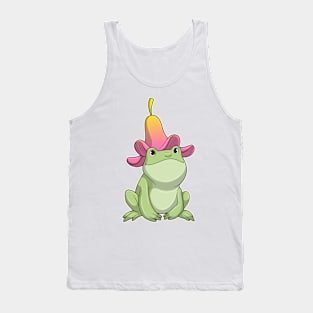 Frog with Plumeria Tank Top